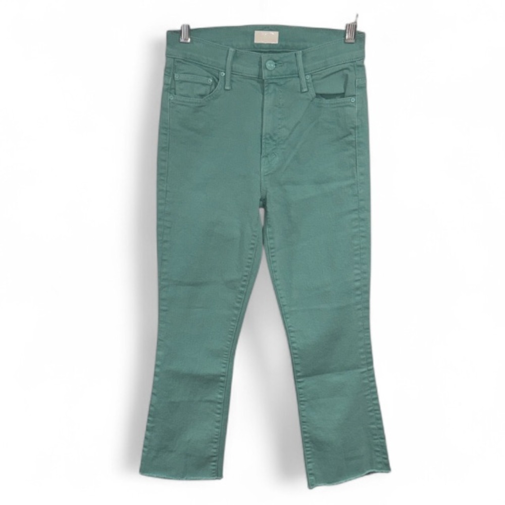 Mother jeans denim lagoon the insider crop step fray play date stretch 25